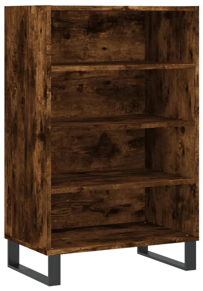 füstös tölgy színű szerelt fa magasszekrény 57 x 35 x 90 cm