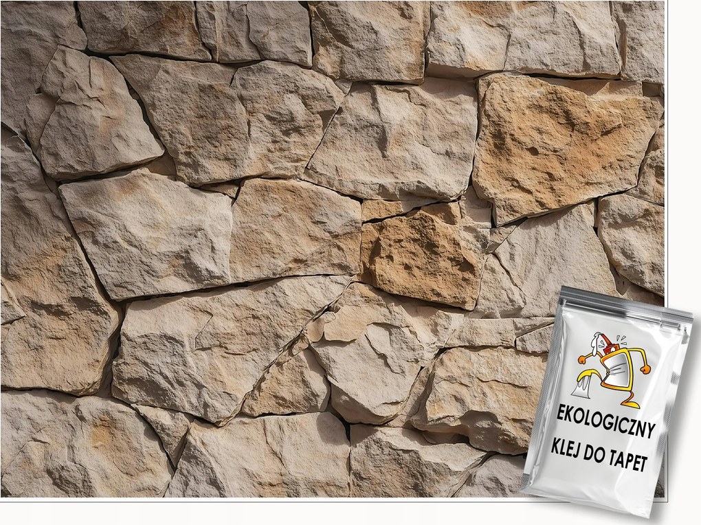 Fotótapéta Kő Fal Tégla Barna Hálószoba Nappali Tapéta Flizelina 200x140