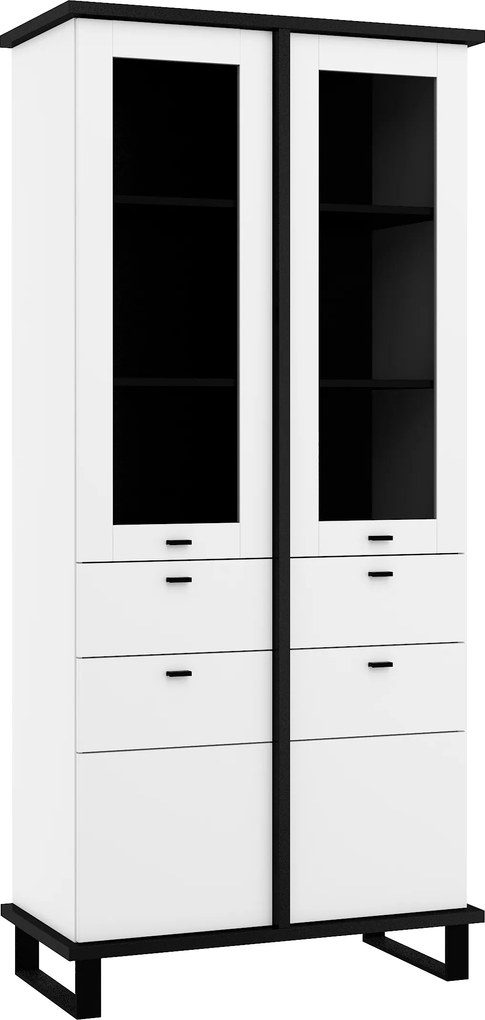 Vitrin Cross CRO-26 fekete fehér matt 90 cm