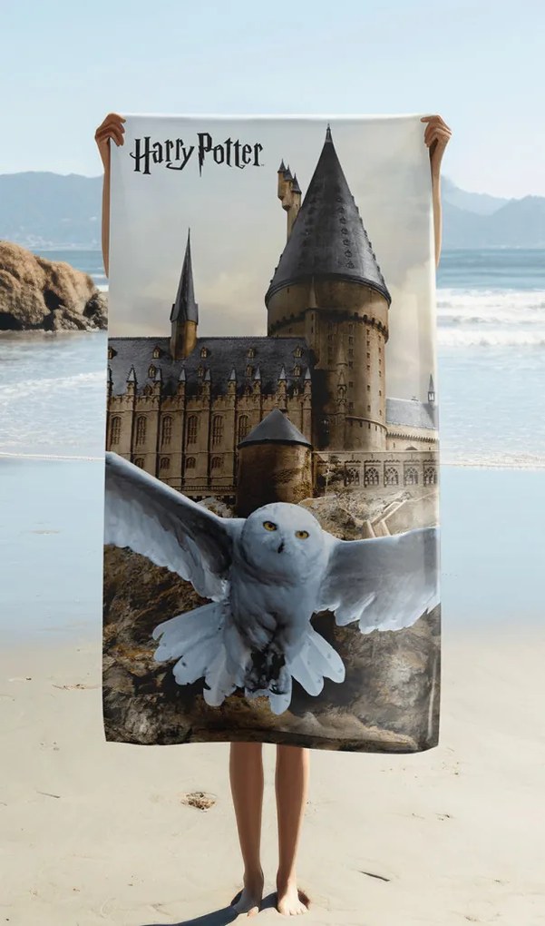 Harry Potter Hedwig Fly fürdőlepedő, strand törölköző 70x140cm