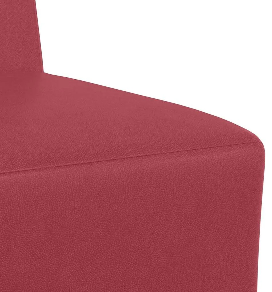 bordó műbőr kanapéfotel 55 cm