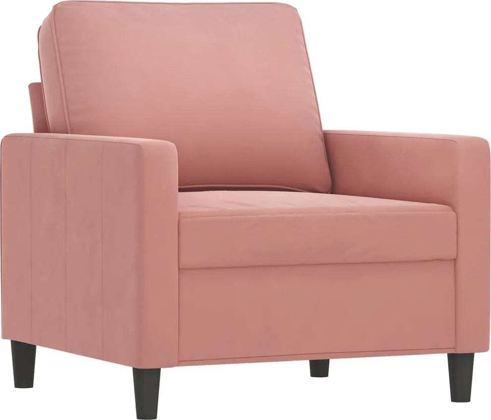 vidaXL rózsaszín bársony kanapéfotel 60 cm