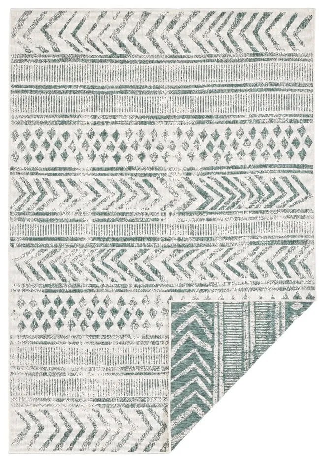 Biri zöld-krémszínű kültéri szőnyeg, 120 x 170 cm - NORTHRUGS