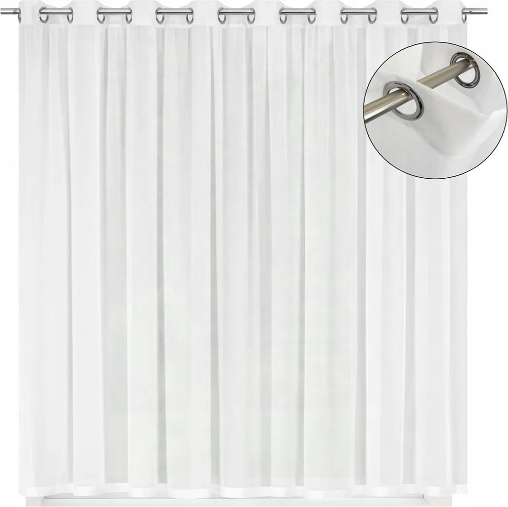 Kész függöny 300x230 fátyol fehér szegéllyel nappali konyha