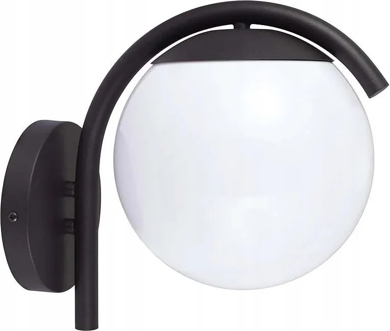 Kültéri kerti fali lámpa fekete fehér gömb modern V-tac