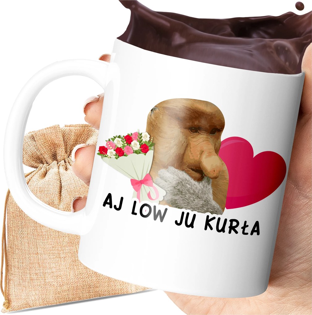 Bögre Aj Low Ju Tyúk Vicces Nyomott Mintás Ajándék Valentin Nap Janusz Orrszarvú