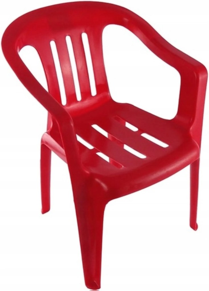 Gyerek etetőszék háttámlával műanyag 3 éves korig piros