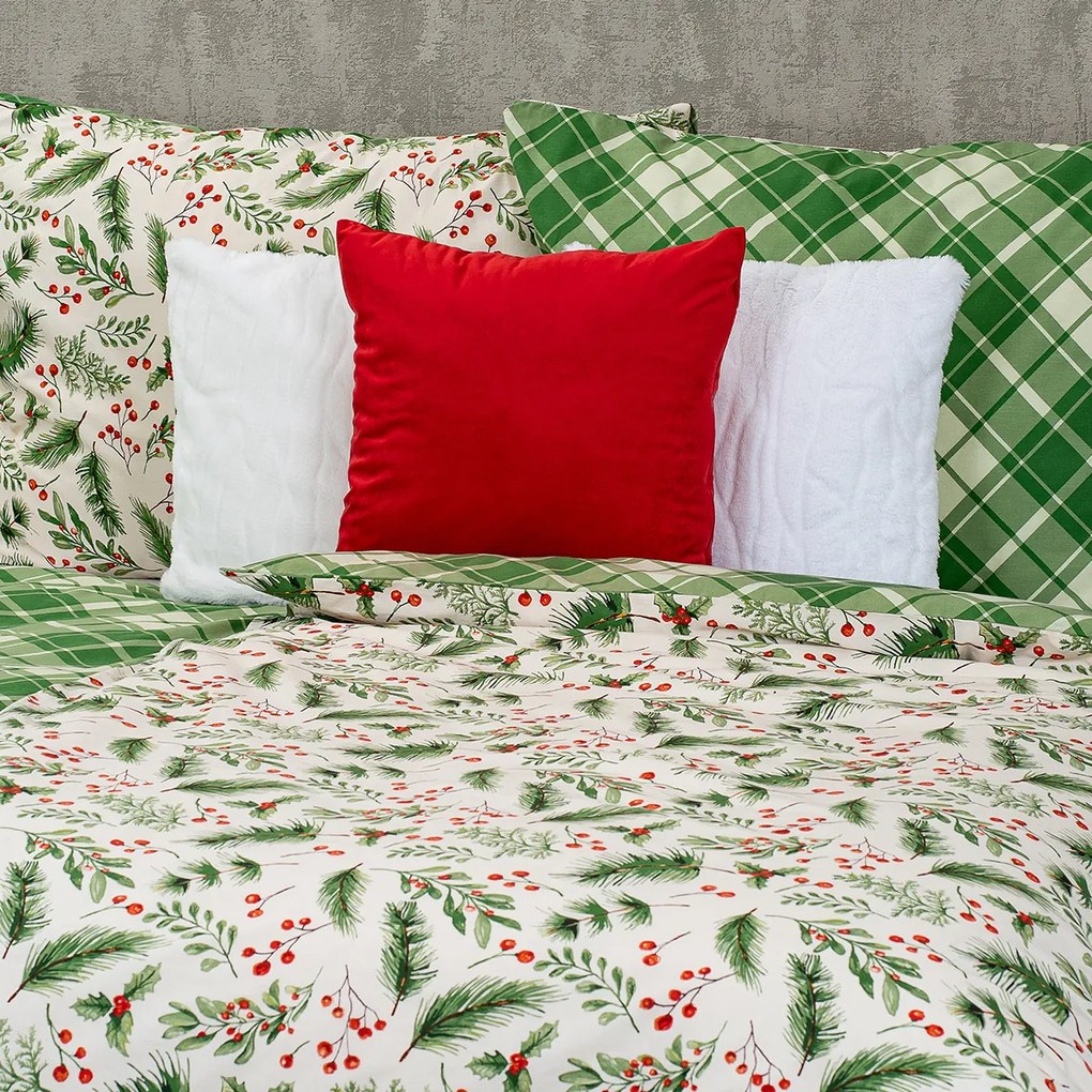 4Home Scotch green pamut ágyneműhuzat, 140 x 220 cm, 70 x 90 cm