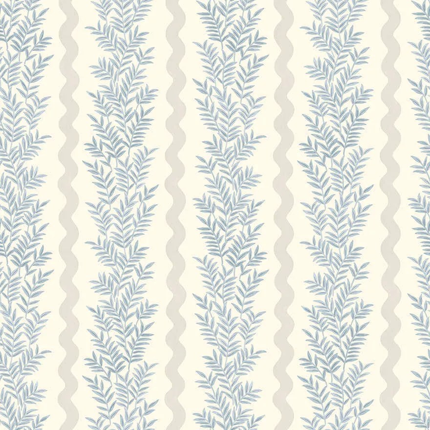 Holden Decor Tales of the Manor Pipkin Stripe bézs-kék csíkos vlies tapéta – 91981