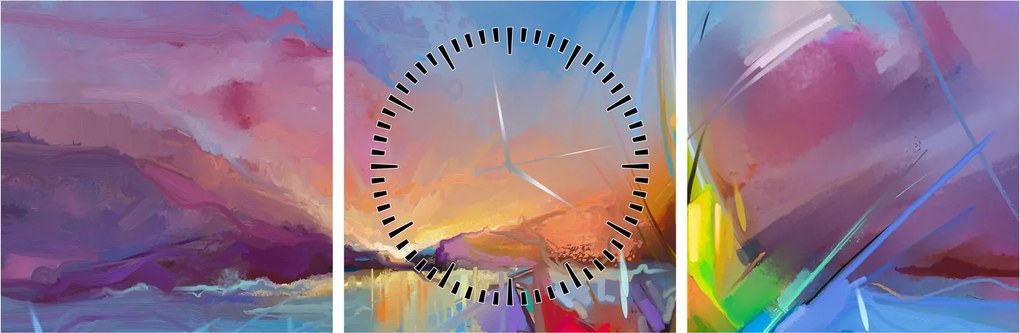 Kép - Naplemente (órával) (90x30 cm)