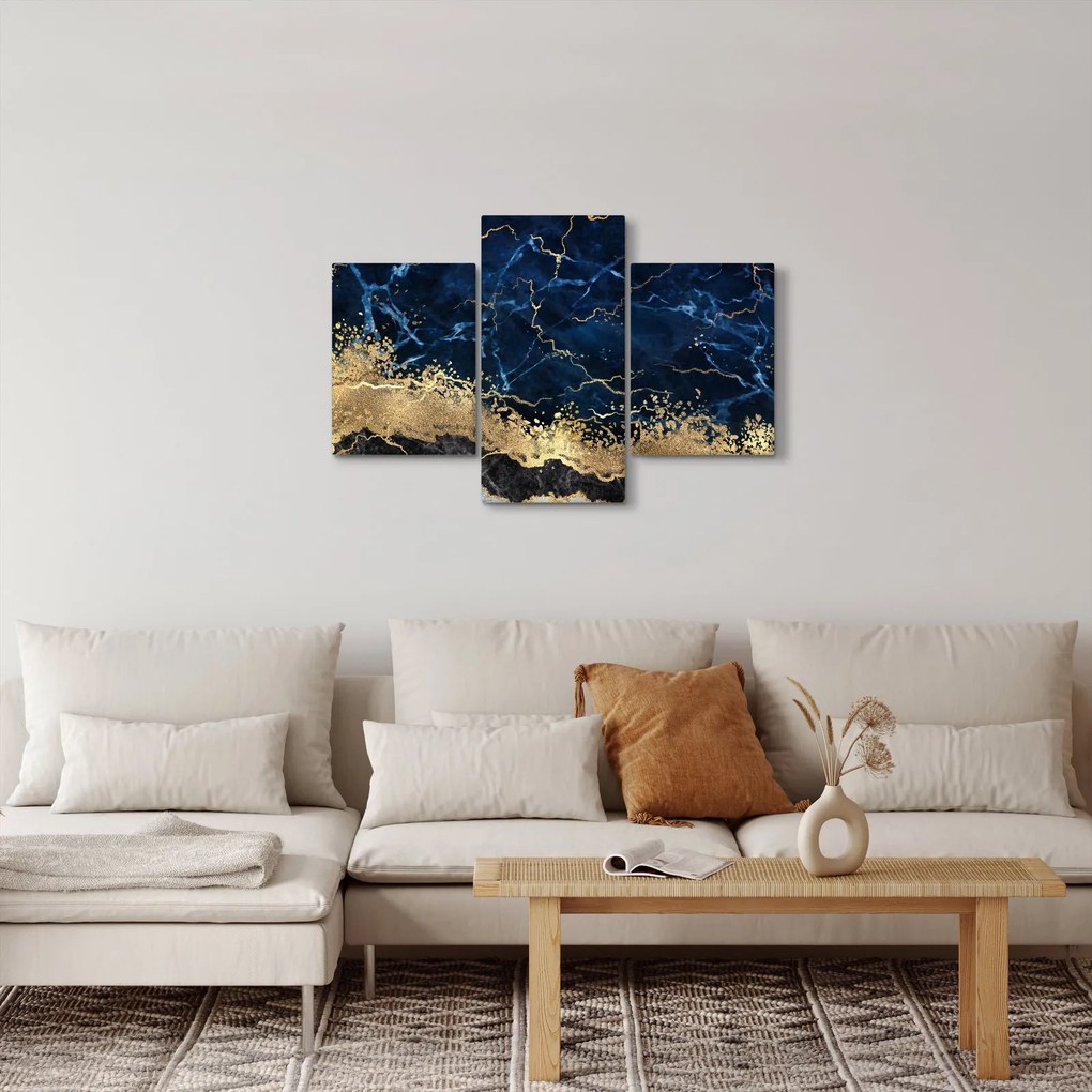 Kép - Sötétkék márvány (90x60 cm)