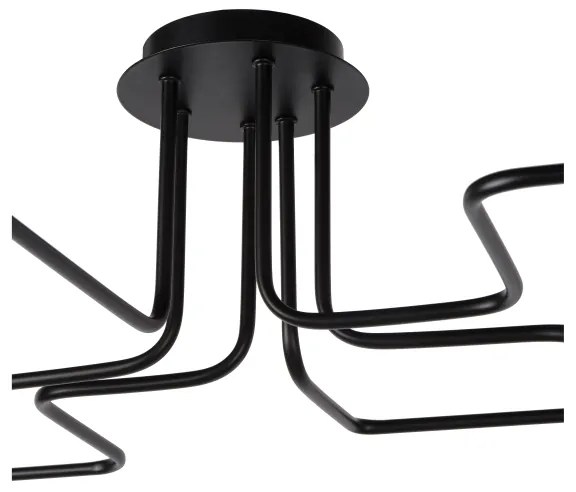 Lucide 21112/06/30 - Felületre szerelhető csillár LESTER 6xE27/40W/230V fekete