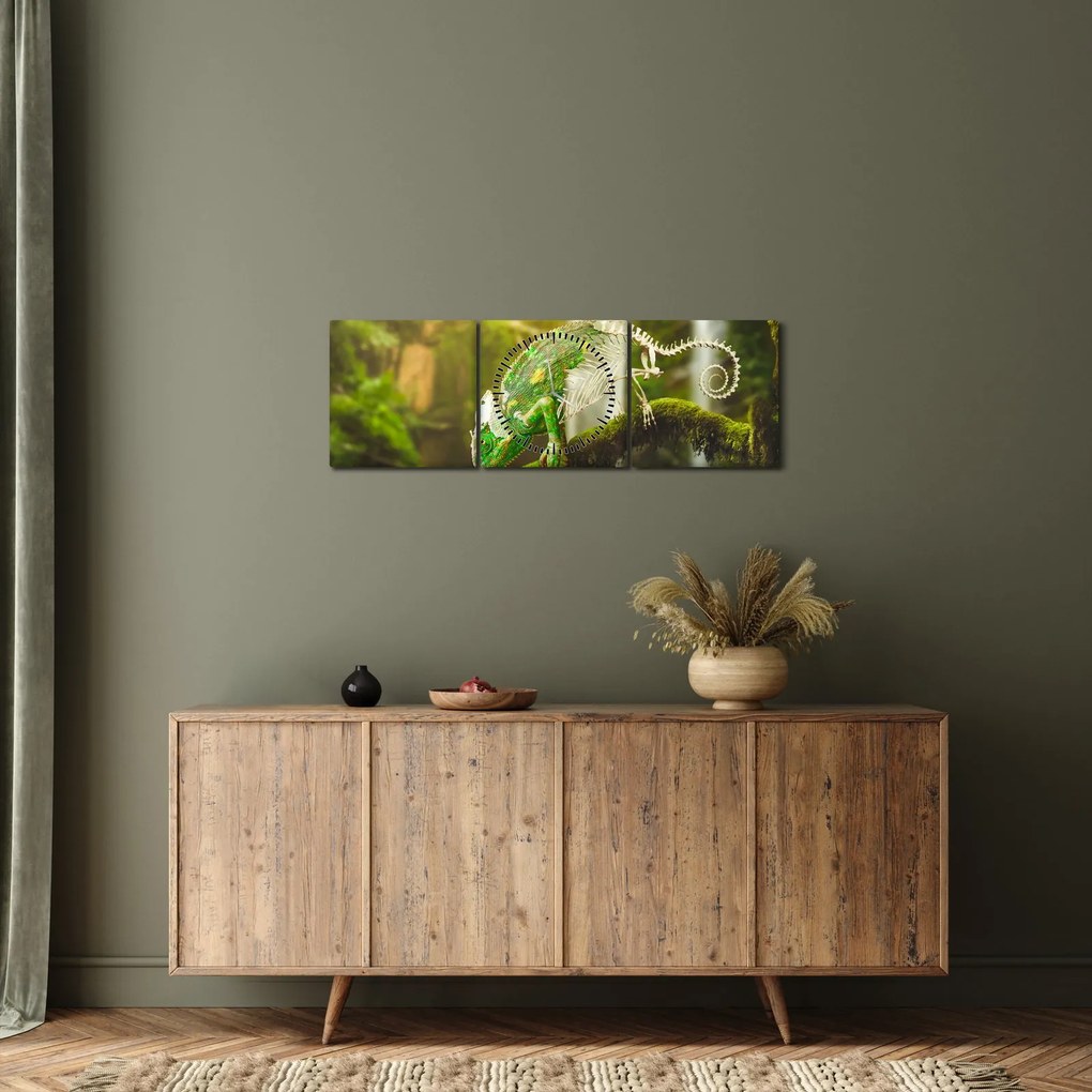 Gyík képe (órával) (90x30 cm)