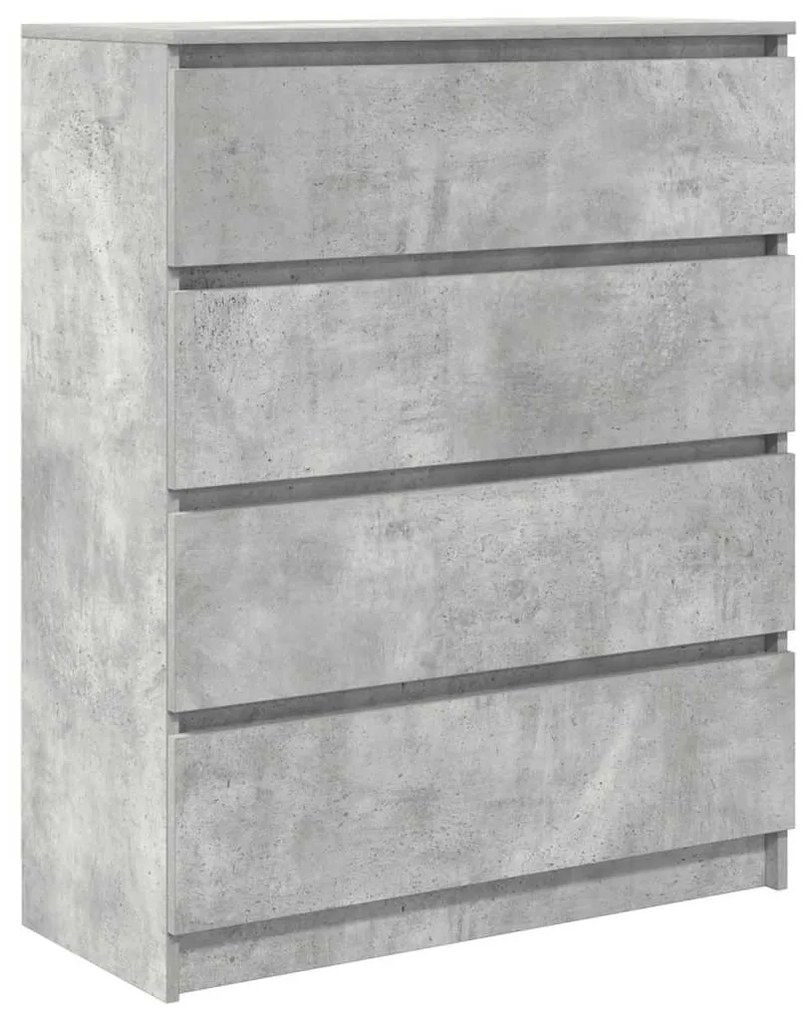 betonszürke szerelt fa tálalószekrény 80x35x99 cm