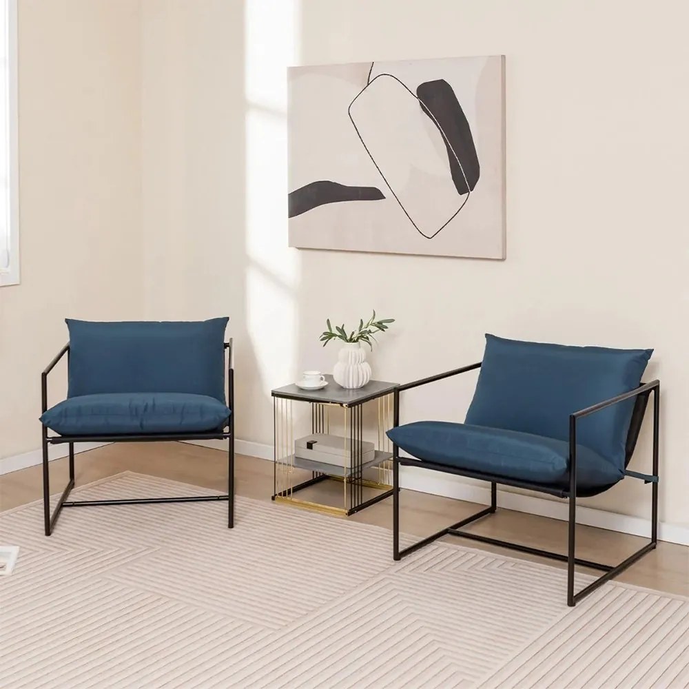 Fémvázas szék párnával 2db