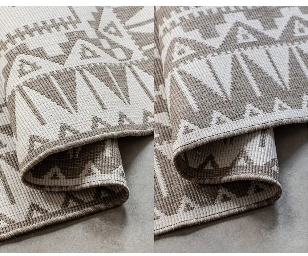 Barna-krémszínű kültéri szőnyeg 120x170 cm Gemini – Elle Decoration