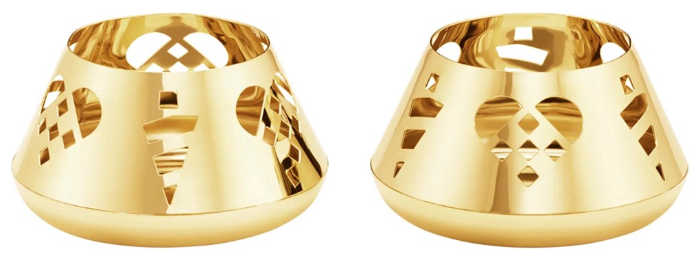 Teamécses tartó 2025, 2 db, 18 karátos aranyozással - Georg Jensen