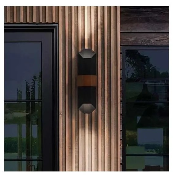 Quoizel QZ-CHASM-L-BKW - LED Kültéri lámpa CHASM 2xLED/9,5W/230V IP44