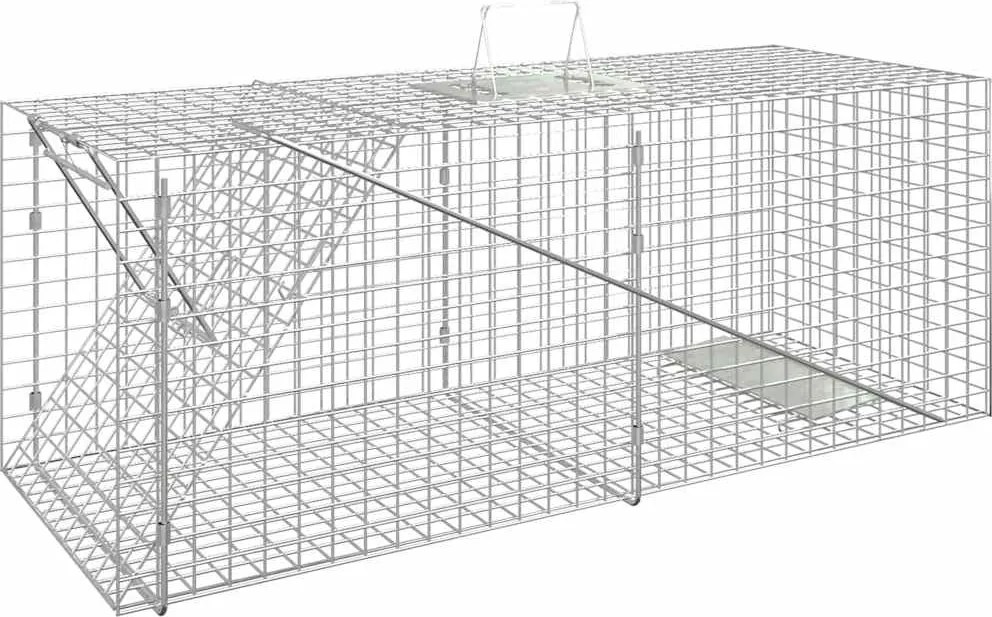 vidaXL horganyzott vas állatcsapda 64,5 x 25 x 26,5 cm