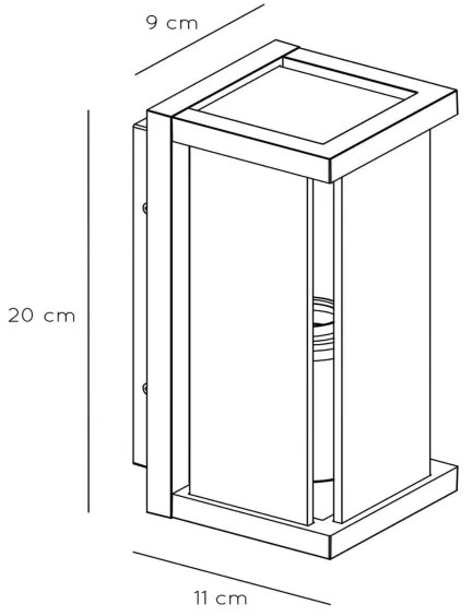 Lucide 27885/01/30 - Kültéri fali lámpa CLAIRE 1xE27/15W/230V IP54 fekete