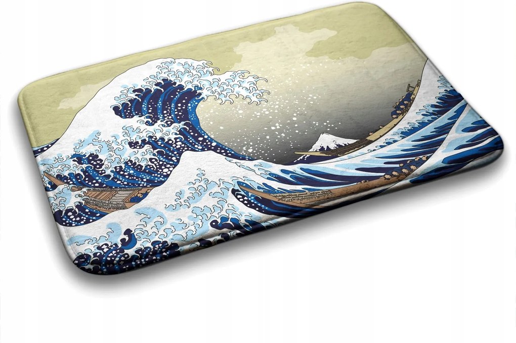 Fürdőszobaszőnyeg Kanagawa Nagy hullám 90x60