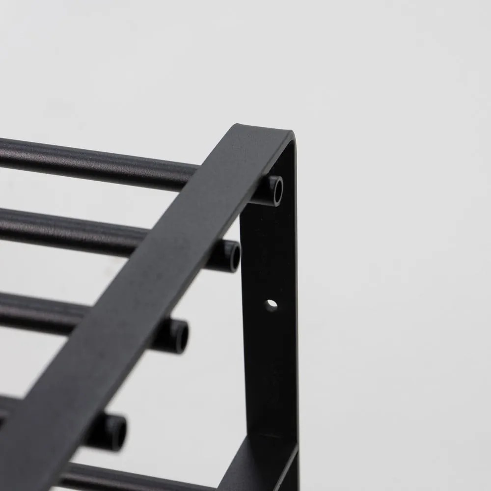 Fekete fém cipőtartó 70x48,5x29 cm Rex – Spinder Design