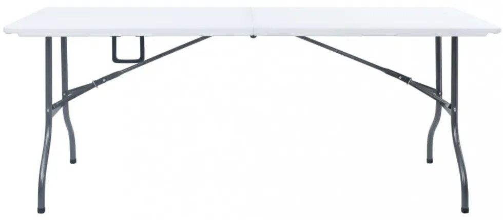 fehér HDPE összecsukható kerti asztal 180 x 72 x 72 cm