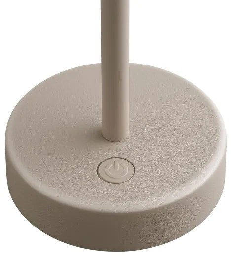 Nordlux - ELLEN LED/2,8W/3,7V IP44 állítható fényű tölthető asztali lámpa, bézs