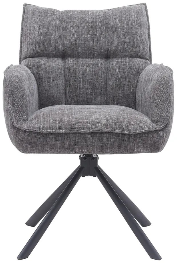 Szürke kárpitozott étkezőfotel szett 2 db-os Marilla – Unique Furniture