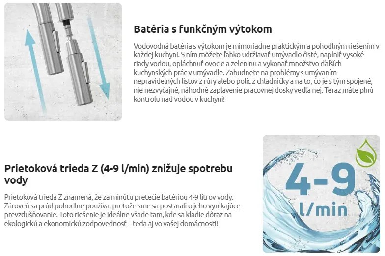 Deante Lima, U-alakú mosogató csaptelep kihúzható spray-vel, fekete, BBM_N72M
