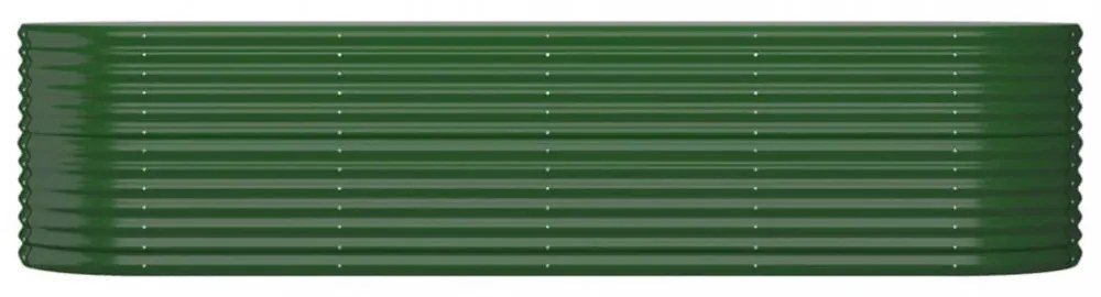 zöld horganyzott acél kerti magaságyás 296x80x68 cm