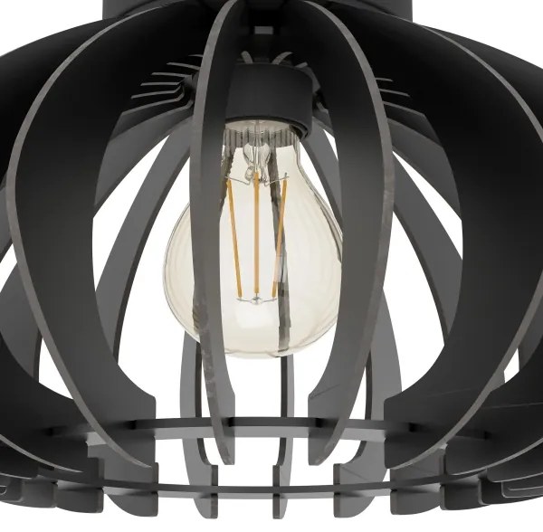 Eglo 901001 - Mennyezeti lámpa COSSANO 1xE27/40W/230V átm. 45 cm fekete