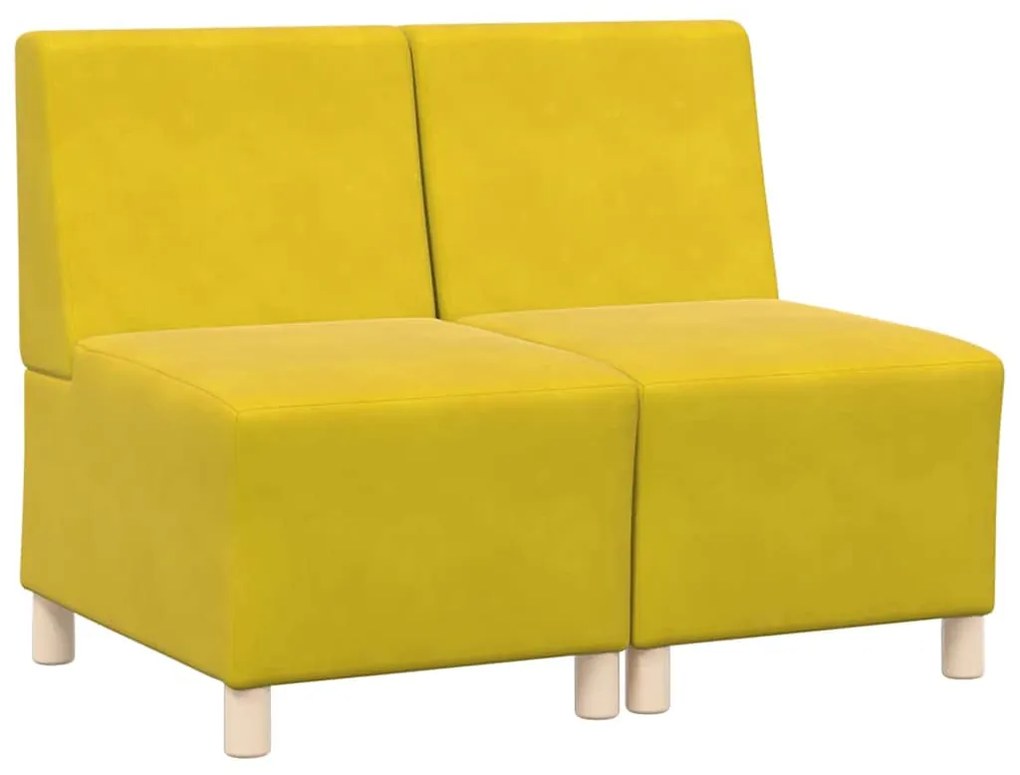 Karfa Nélküli Modularis Kanapé Egység 2 pcs Sárga