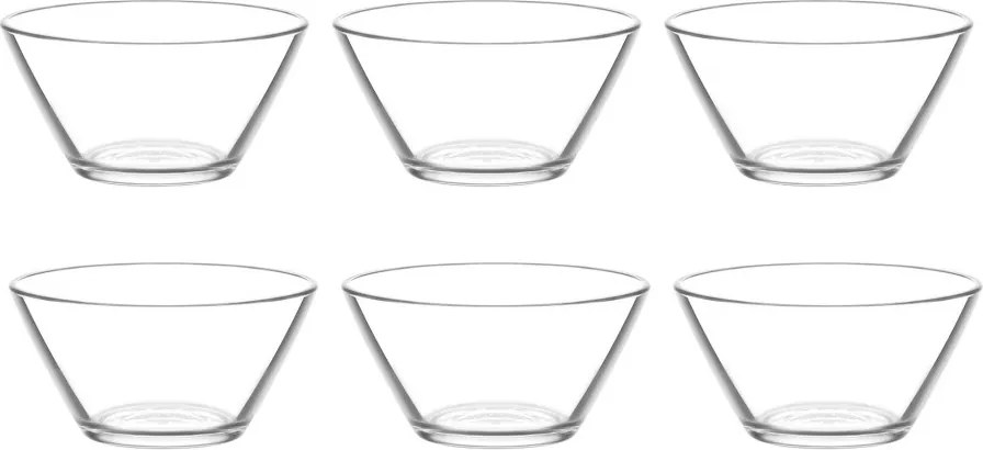 6 részes üveg tálka szett 345 ml
