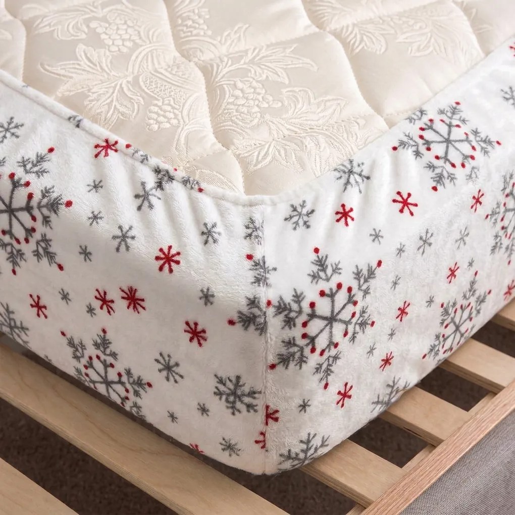 4Home Snowflakes mikroflanel lepedő, 160 x 200 cm