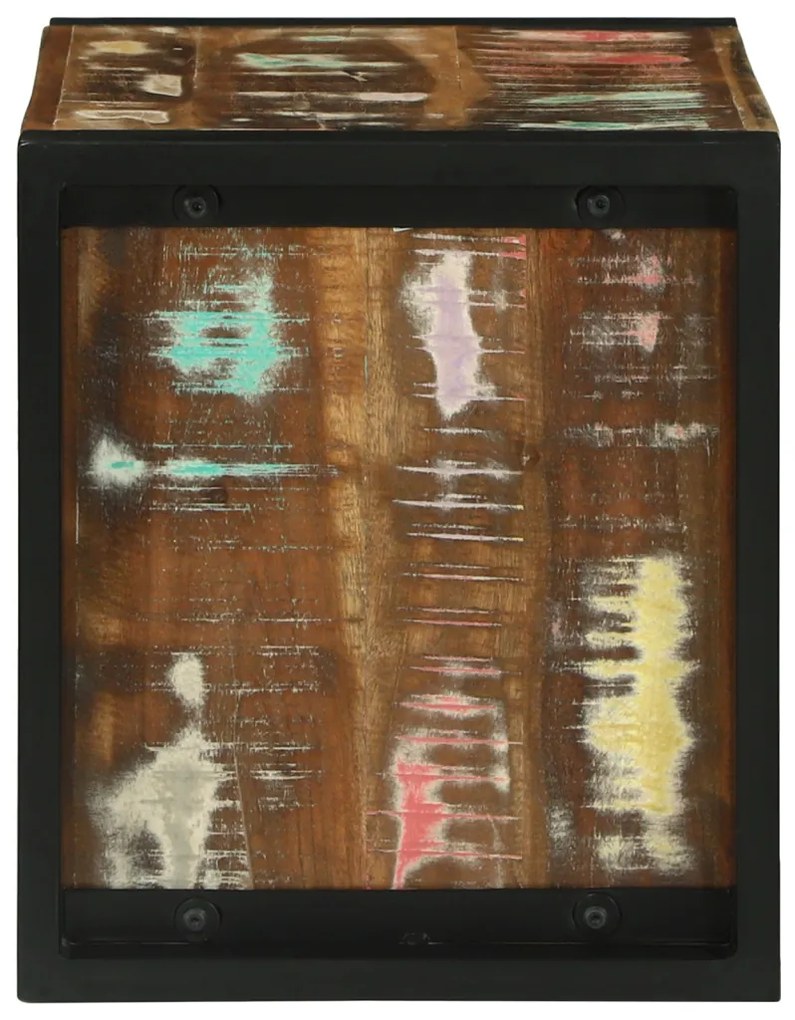 Fali Kocka 55x35x40 cm Tömör Fa Újrahasznosított