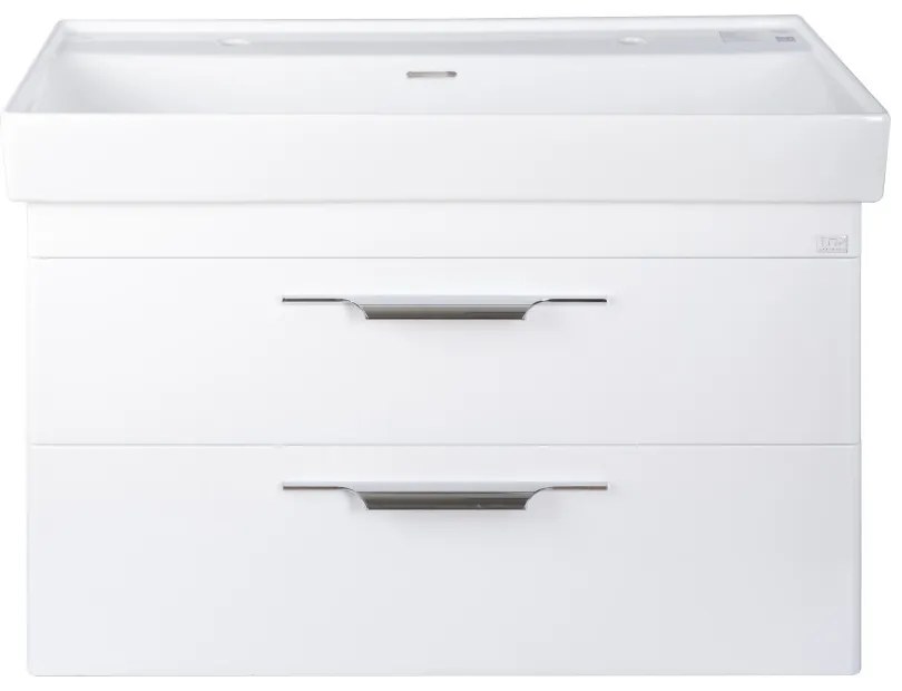 TMP LUX 100D fali fürdőszobabútor - CeraStyle SHARP 37600 DUPLA csaplyukas mosdóval - 100 x 48 cm