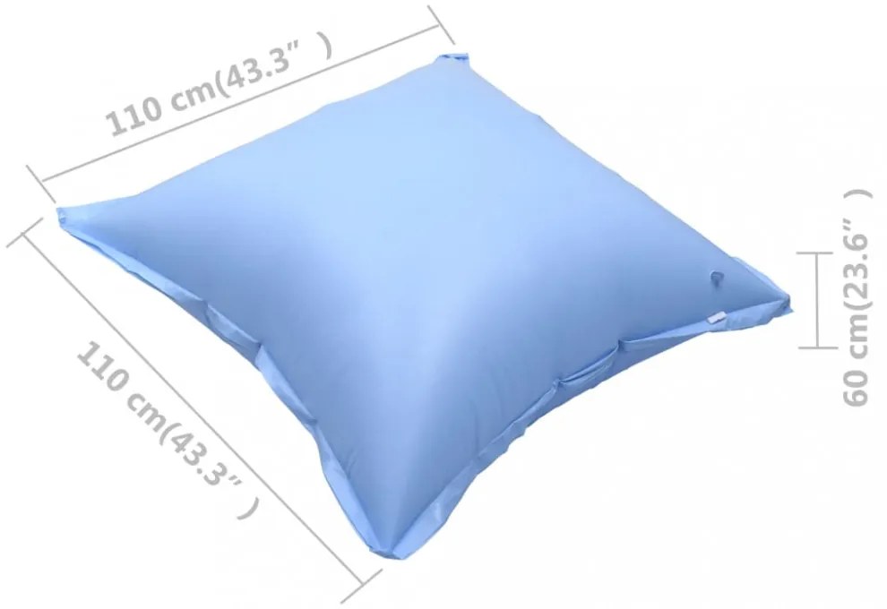 10 db felfújható PVC párna talaj feletti medencetakaróhoz
