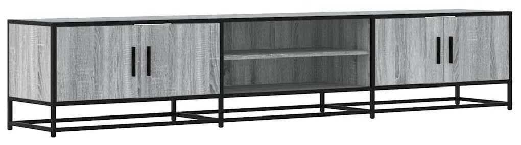 szürke sonoma színű szerelt fa TV-szekrény 210 x 35 x 41 cm