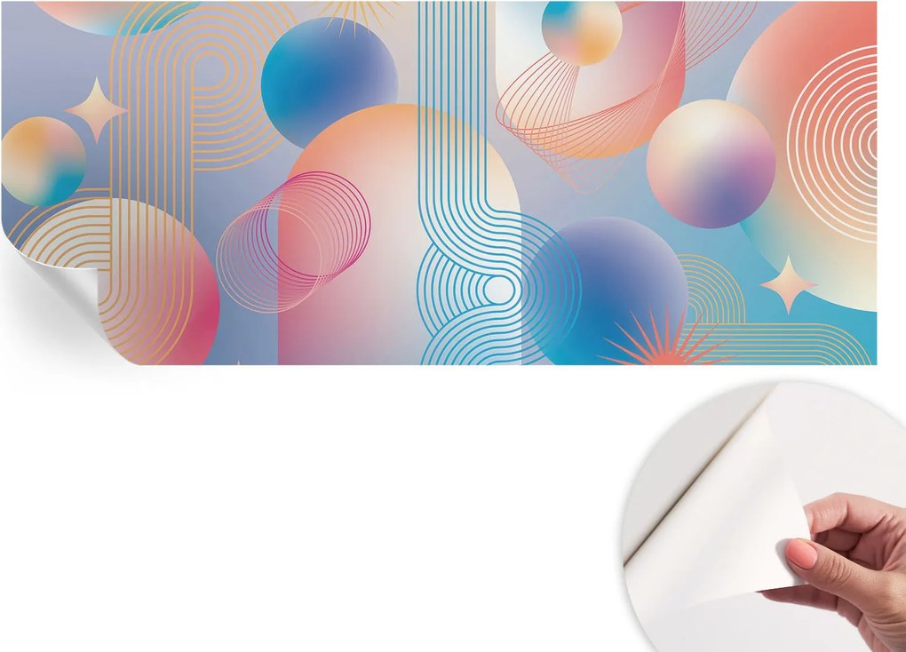 Öntapadós fotótapéta a konyhába Mosható Színes absztrakt 250x104 cm