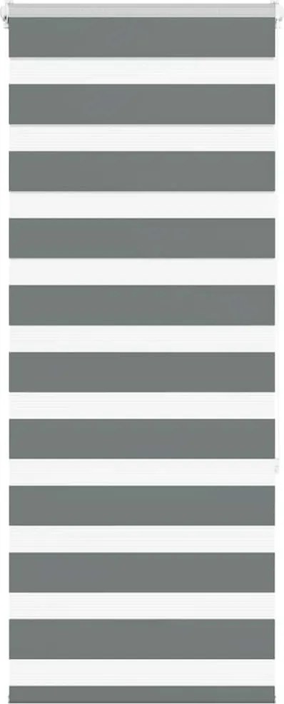 vidaXL zebrafüggönnyel sötét szürke szövetszélesség 55,9 cm poliészter