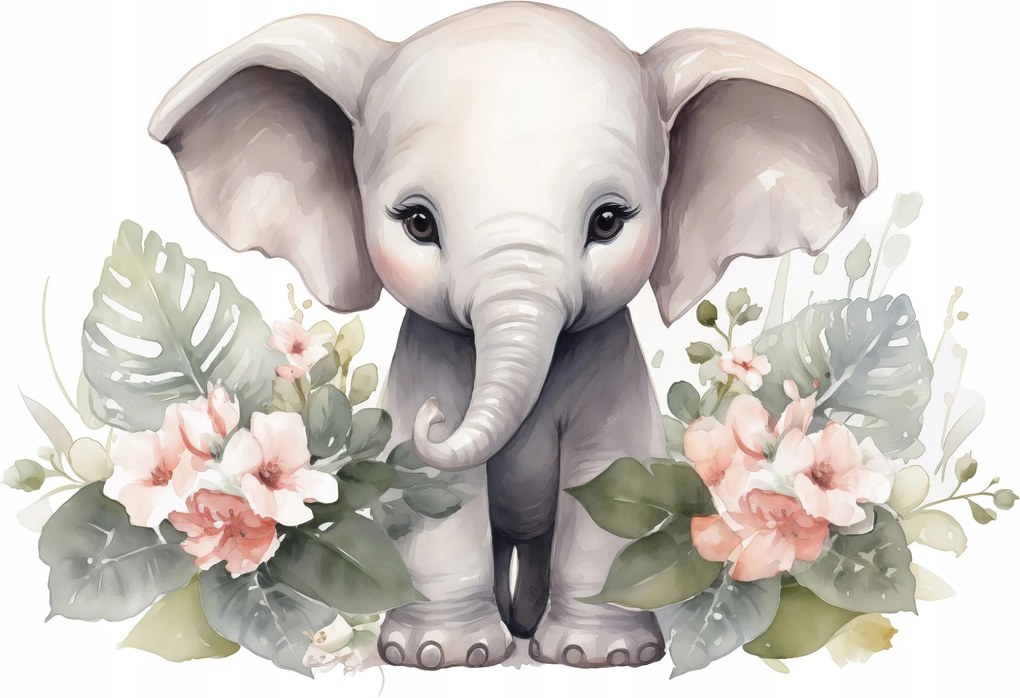 Fotótapéta Gyerekeknek aranyos állatok Elefánt+ Ragasztó 415 x 290