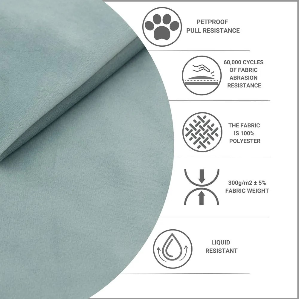 Mentazöld kárpitozott ágyneműtartós franciaágy ágyráccsal 160x200 cm Noto – Maison de Rêve