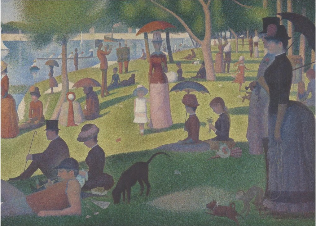 Kép - Georges Seurat, A Sunday on La Grande Jatte, reprodukciók (70x50 cm)