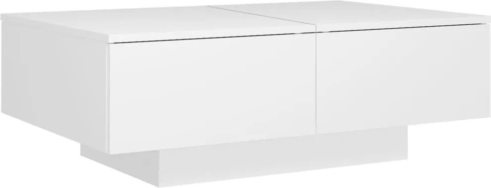 vidaXL fehér szerelt fa dohányzóasztal 90 x 60 x 31 cm