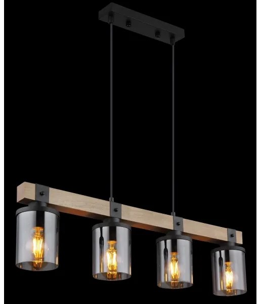 Globo 15555-4H - Csillár zsinóron LILA 4xE27/60W/230V