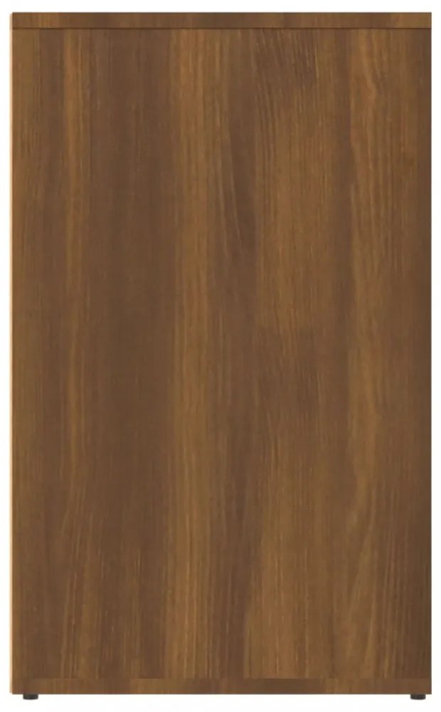 barna tölgy színű szerelt fa pipereszekrény 80 x 40 x 65 cm