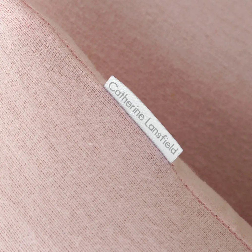 Rózsaszín kétszemélyes-hosszabbított flanel ágyneműhuzat 230x220 cm Brushed – Catherine Lansfield