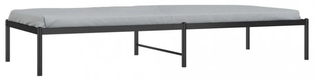 fekete fém ágykeret 80 x 200 cm