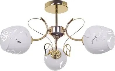 Rabalux beltéri mennyezeti lámpa e27 3x40w arany/fehér mintás fauna